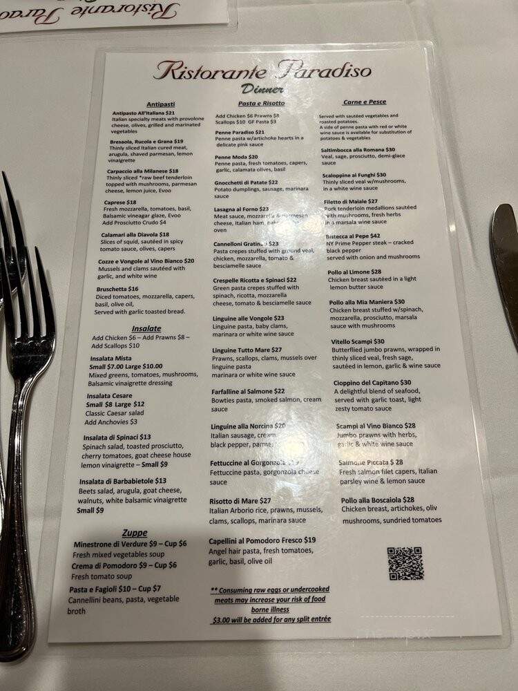 Ristorante Masi - Kirkland, QC menu_pic