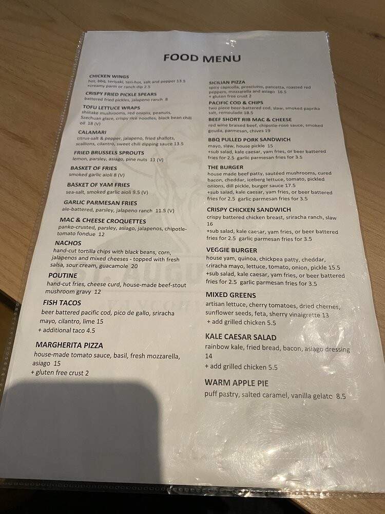 St. Augustine's - Vancouver, BC menu_pic