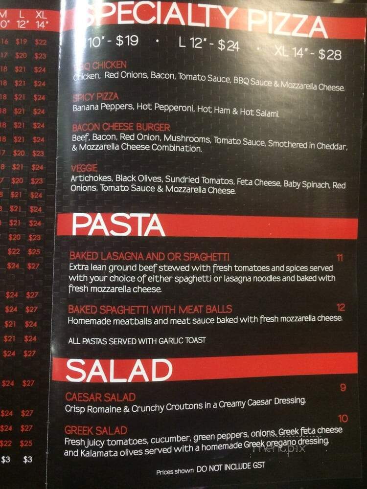 Crispy Crust Pizzeria - Calgary, AB menu_pic