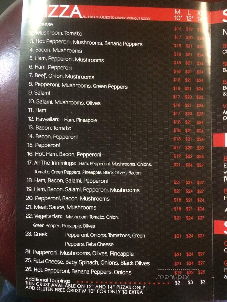 Crispy Crust Pizzeria - Calgary, AB menu_pic