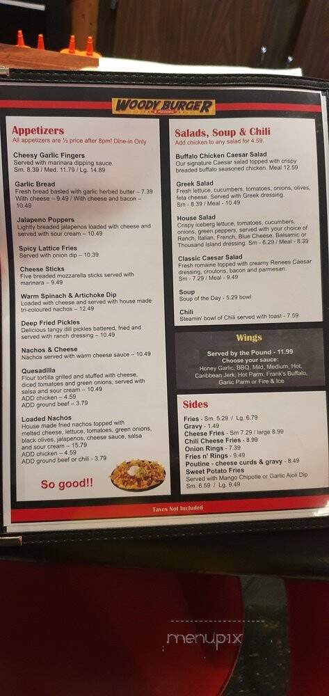 Park Seven Restaurant - Havelock, ON menu_pic
