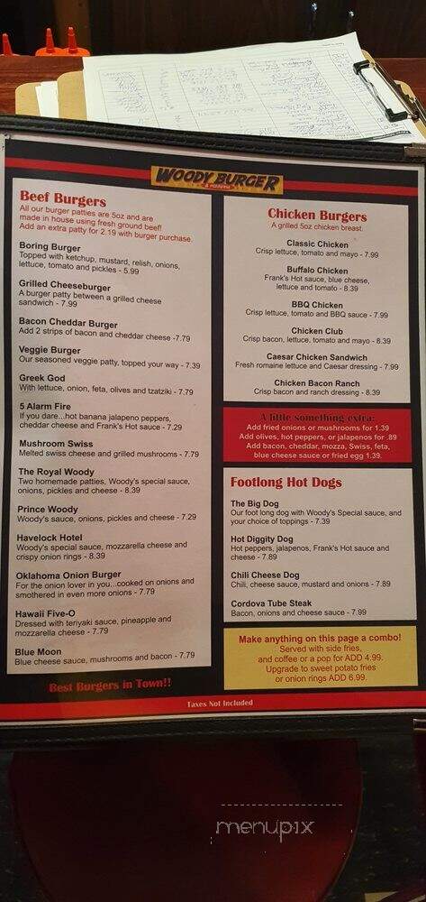 Park Seven Restaurant - Havelock, ON menu_pic