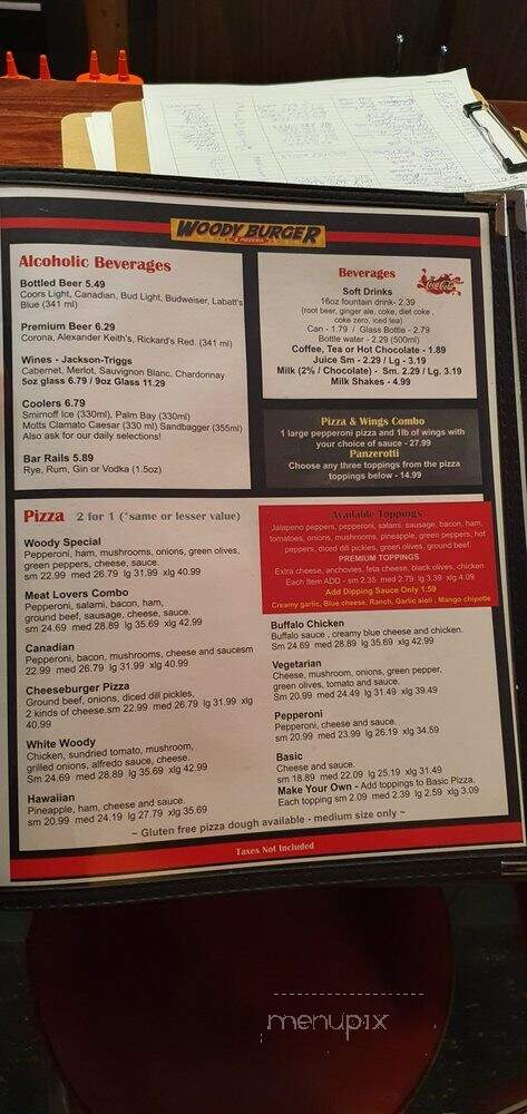 Park Seven Restaurant - Havelock, ON menu_pic