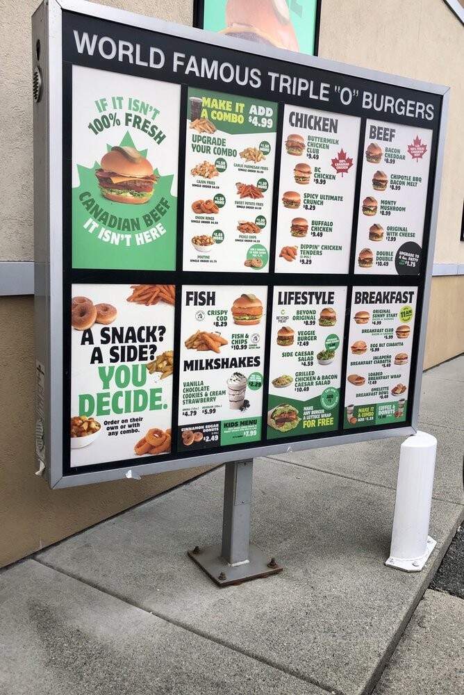 Triple O's - Vancouver, BC menu_pic