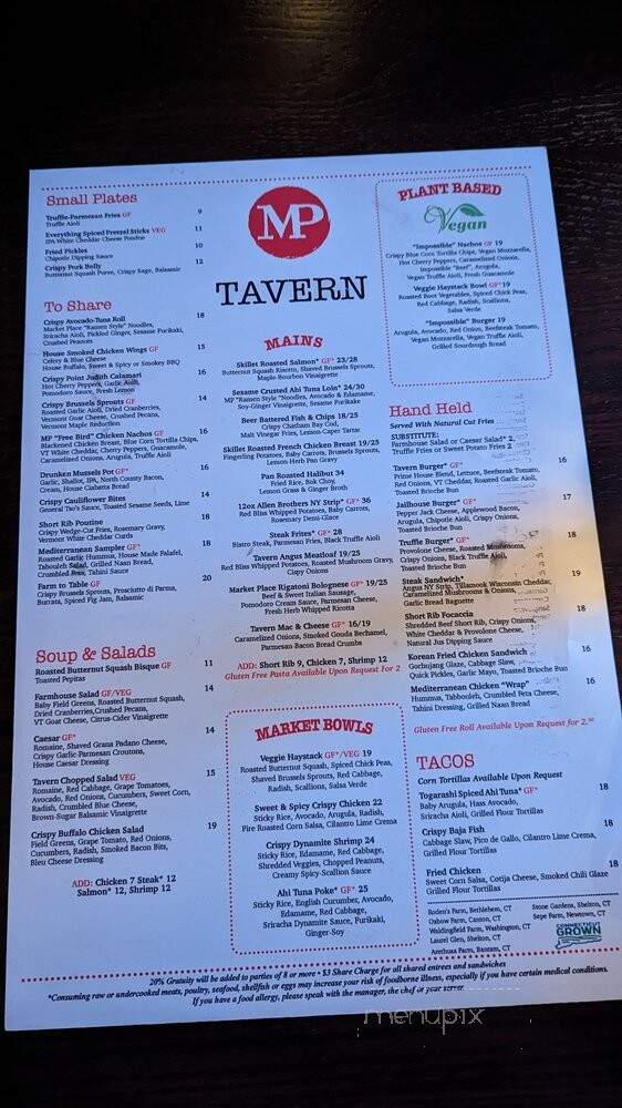 Crescent Town Restaurant & Tavern - Toronto, ON menu_pic