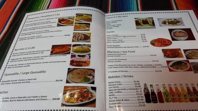 Taqueria Jalisco - Surrey, BC menu_pic