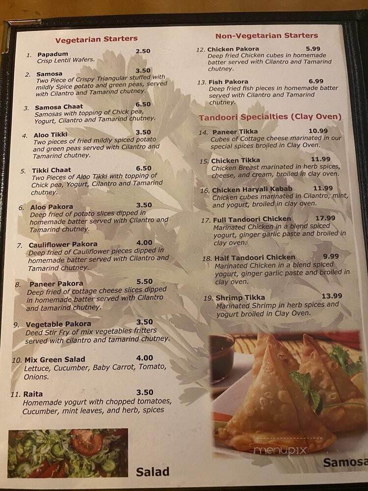Mantra Restaurant - Calgary, AB menu_pic