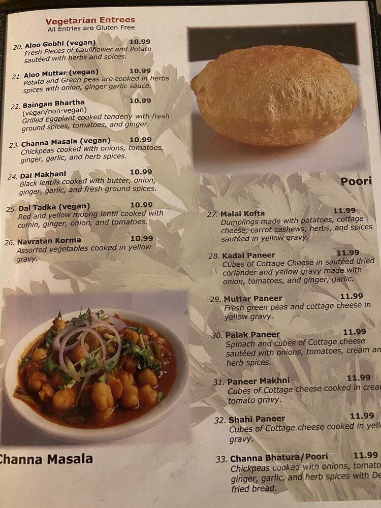 Mantra Restaurant - Calgary, AB menu_pic