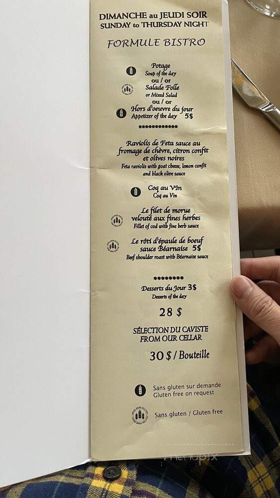 Restaurant Le Surcouf - Saint-Anne, QC menu_pic