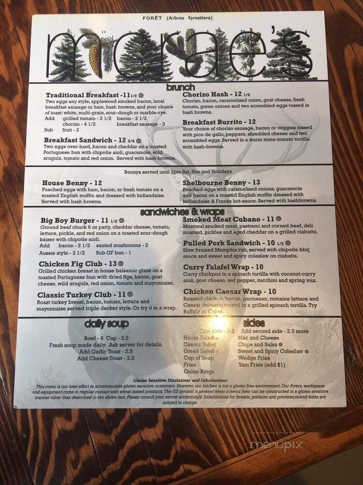 McRae's Restaurant - Saanich, BC menu_pic