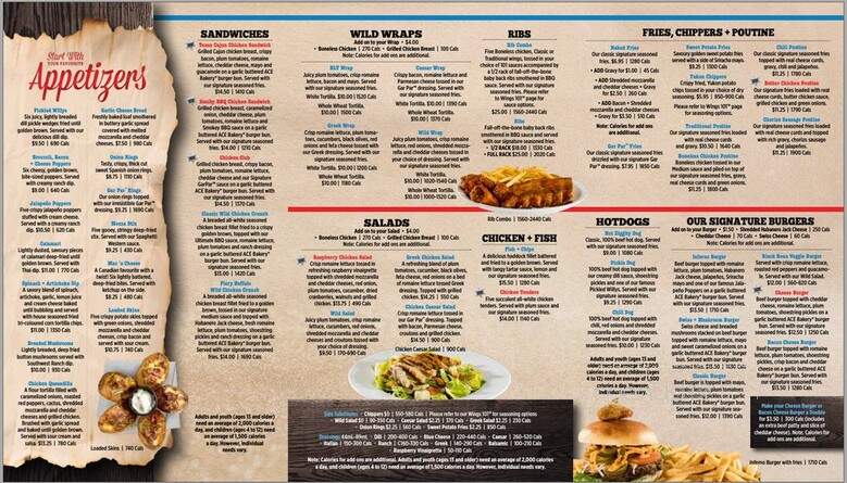 Wild Wing - Oshawa, ON menu_pic