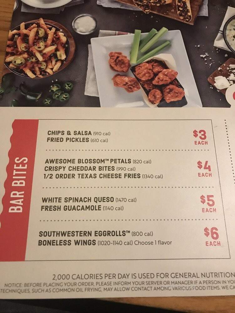 Chilis Texas Grill - Calgary, AB menu_pic