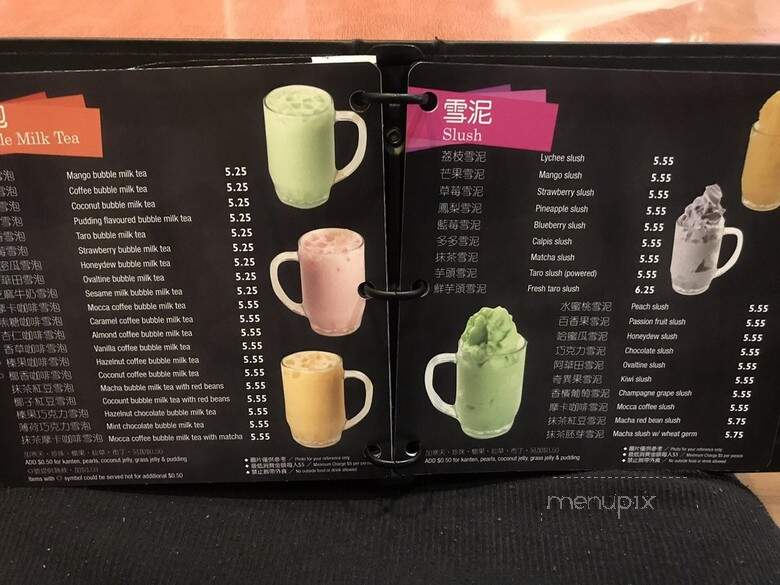 Well Tea - Richmond, BC menu_pic