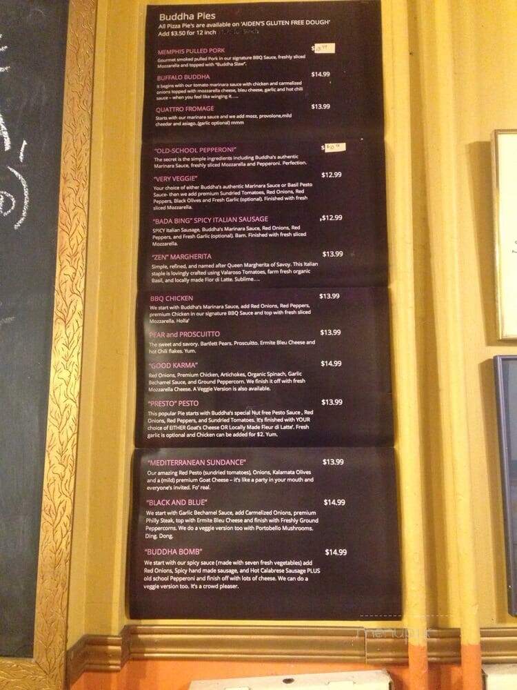 Buddha Pie - Toronto, ON menu_pic