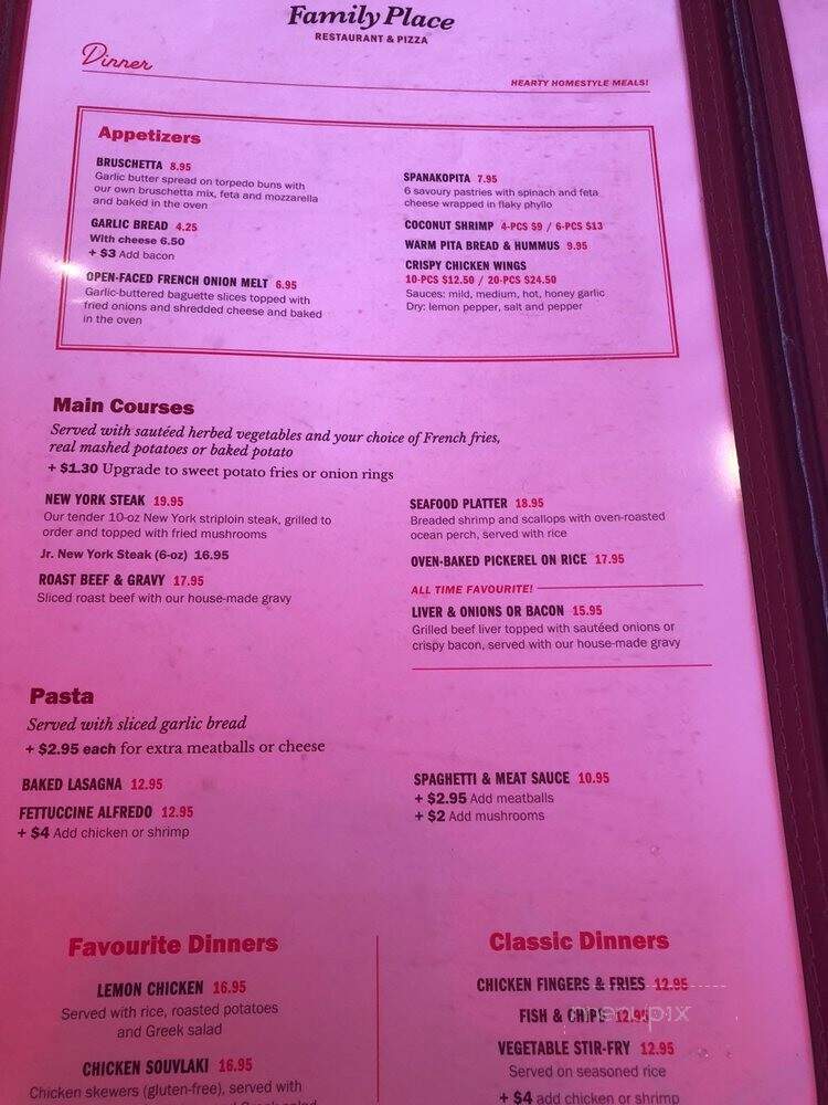 Family Restaurant & Pizza - Huntsville, ON menu_pic