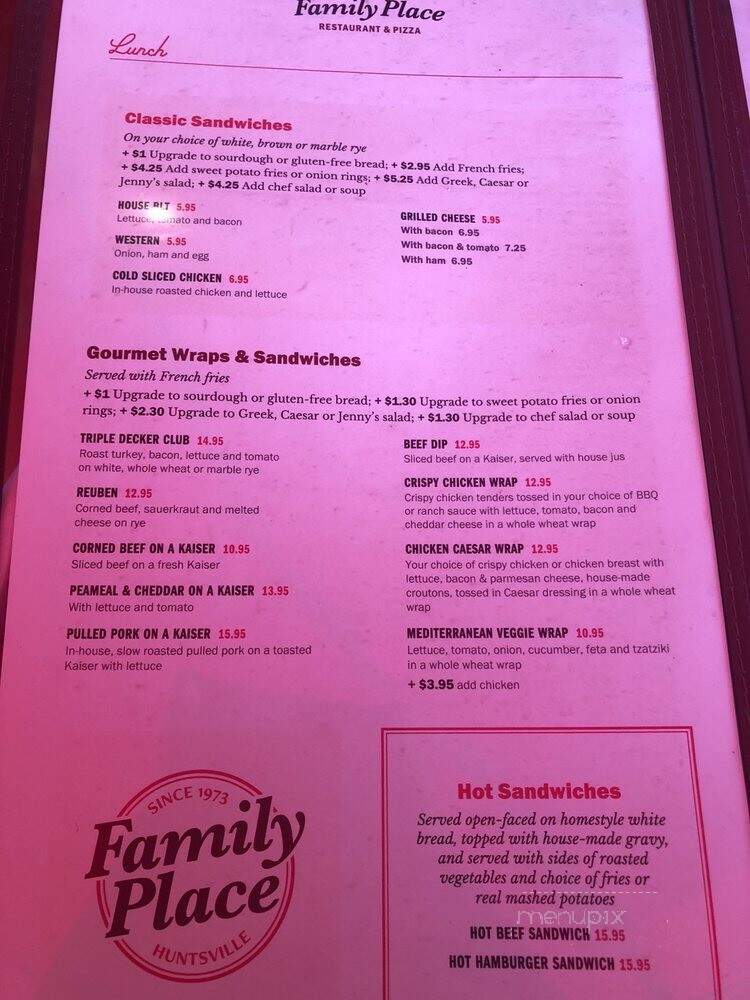 Family Restaurant & Pizza - Huntsville, ON menu_pic