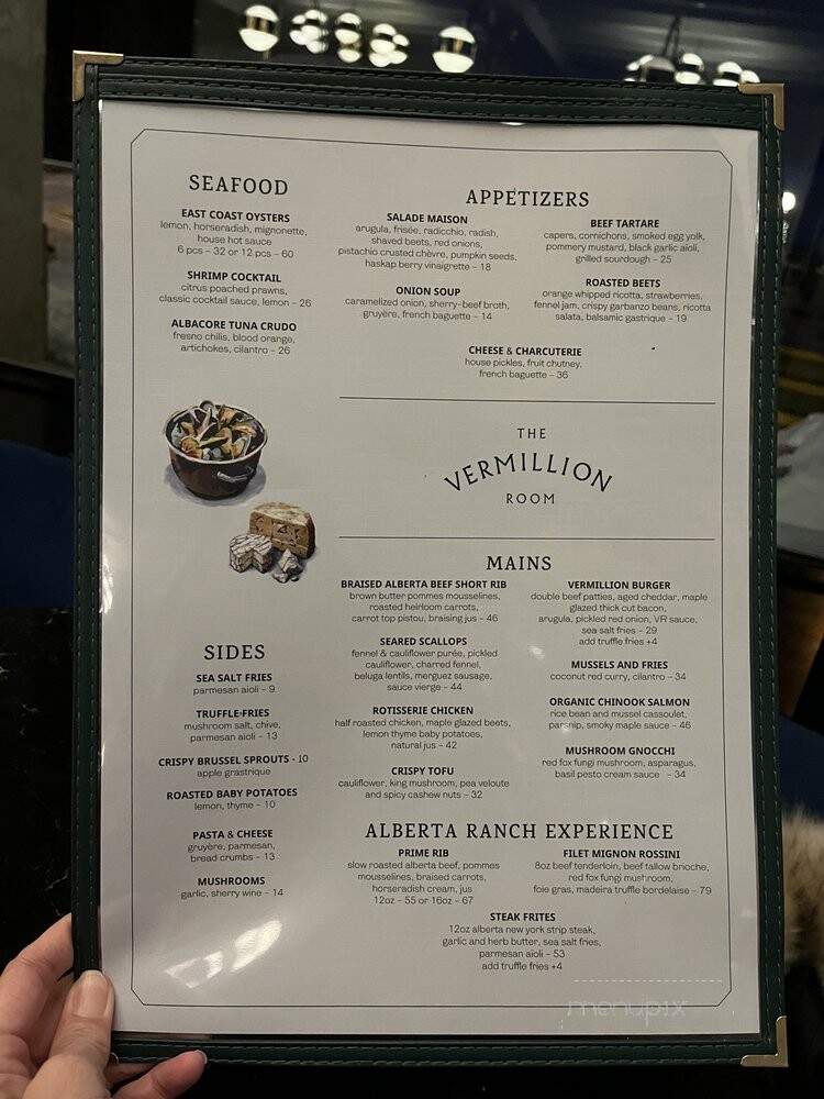 Castello Ristorante at the Fairmont Banff Springs Hotel - Banff, AB menu_pic
