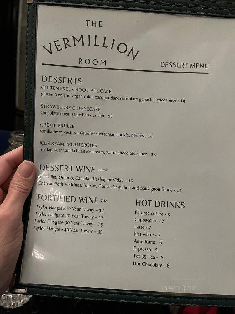 Castello Ristorante at the Fairmont Banff Springs Hotel - Banff, AB menu_pic