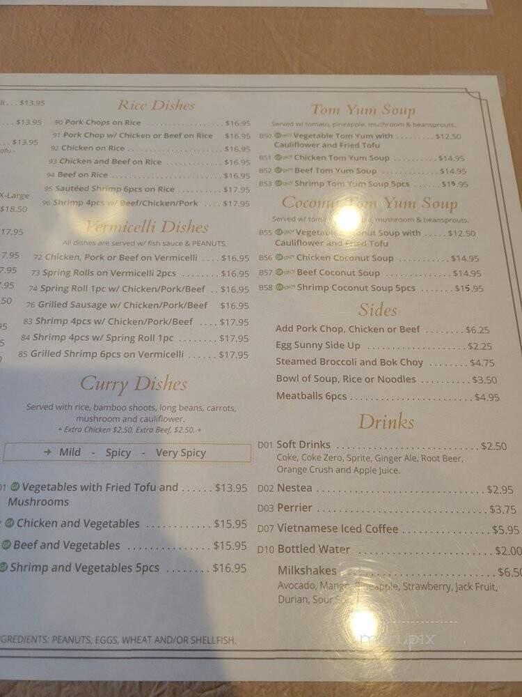 Pho Saigon Restaurant - Toronto, ON menu_pic