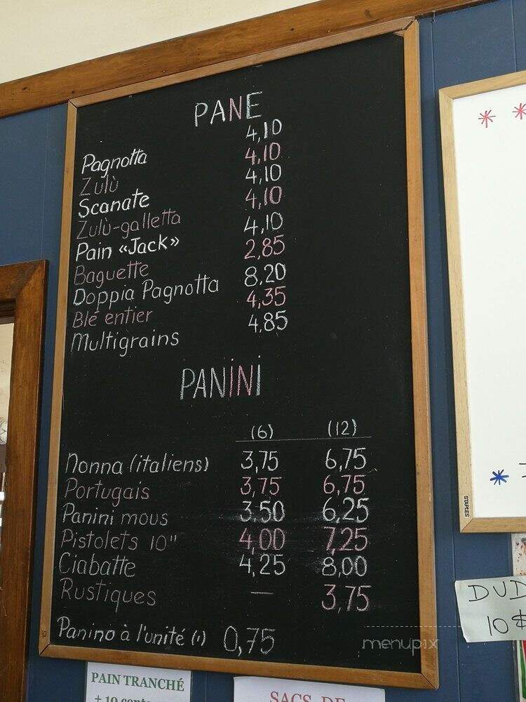 Boulangerie Marguerita Pizza - Montreal, QC menu_pic