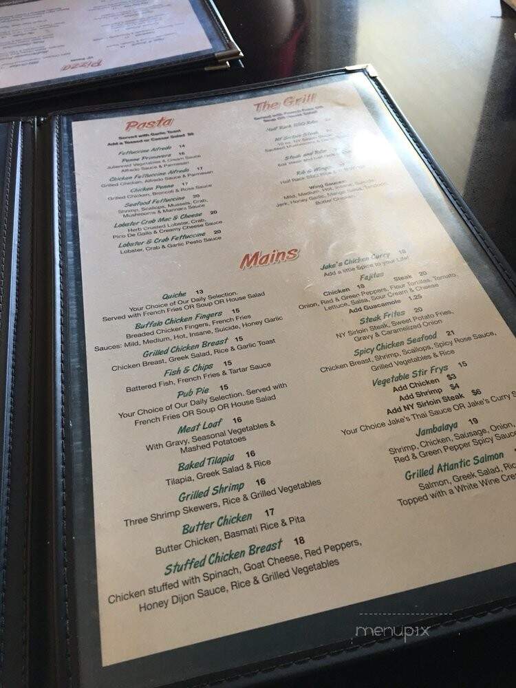 Jakes on Main Pub & Grille - Markham, ON menu_pic