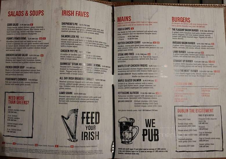 Tir Nan Og Irish Pub - Kingston, ON menu_pic