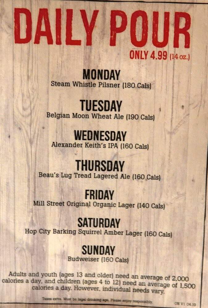 Tir Nan Og Irish Pub - Kingston, ON menu_pic