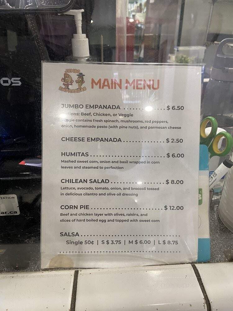 Jumbo Empanadas - Toronto, ON menu_pic