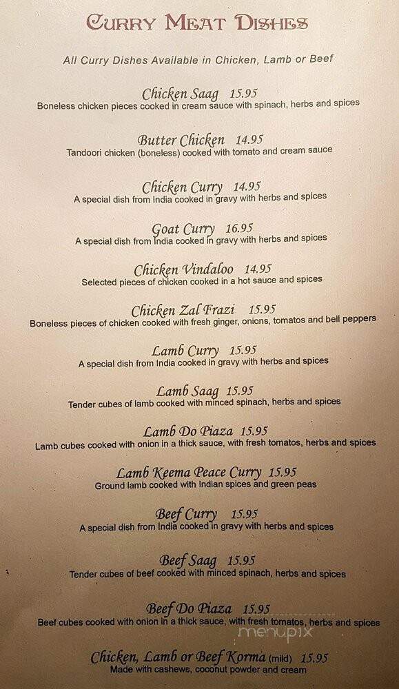 Spices of Punjab - Regina, SK menu_pic
