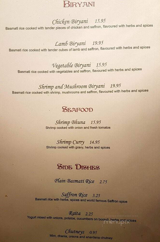 Spices of Punjab - Regina, SK menu_pic