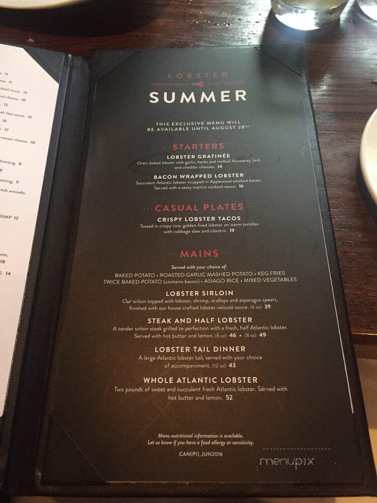 Keg Steakhouse & Bar - Brandon, MB menu_pic