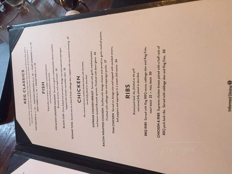 Keg Steakhouse & Bar - Brandon, MB menu_pic