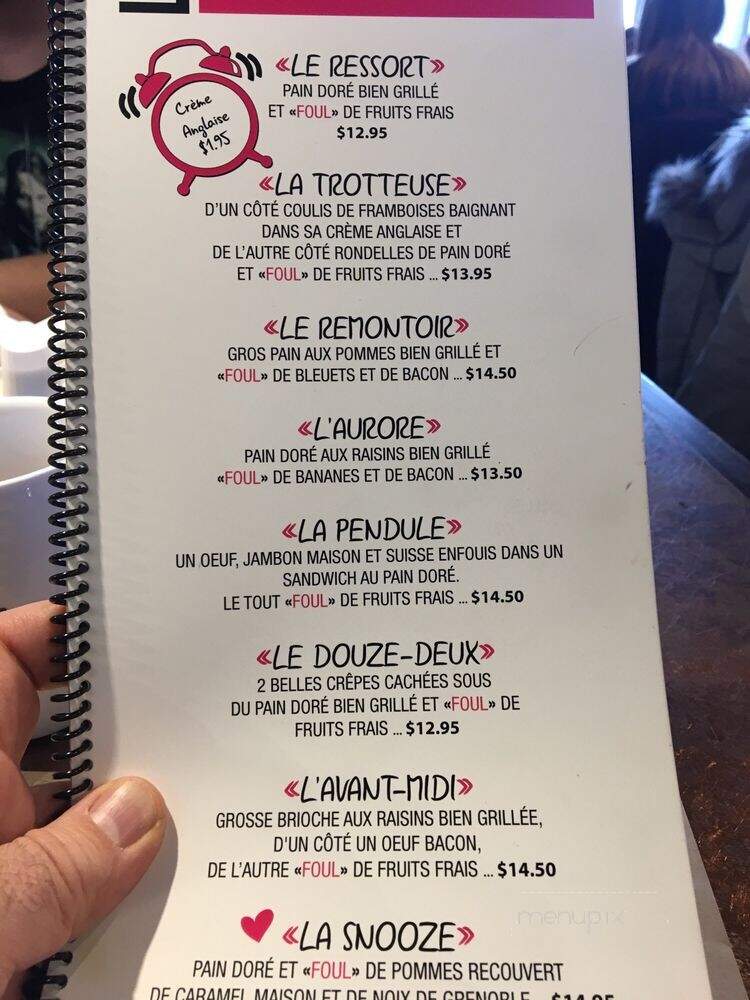 Reveil-Matin - Rosemere, QC menu_pic