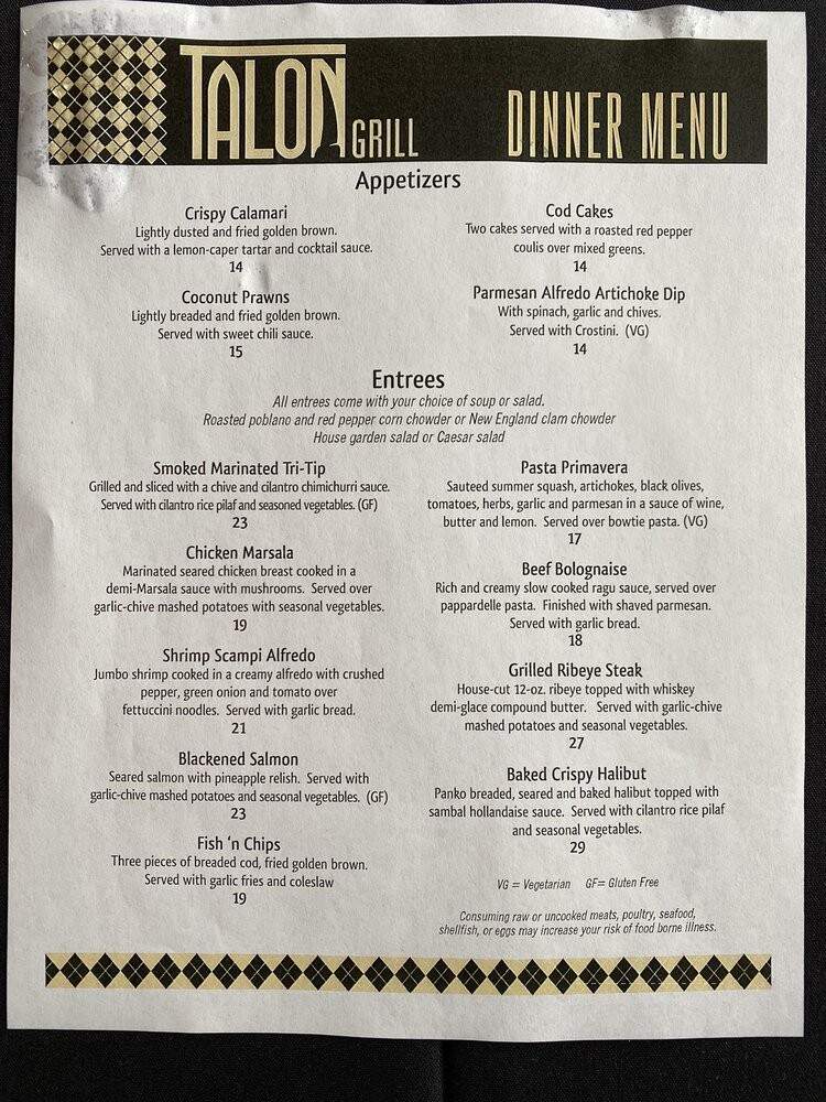 Eagle Point Restaurant - La Ronge, SK menu_pic