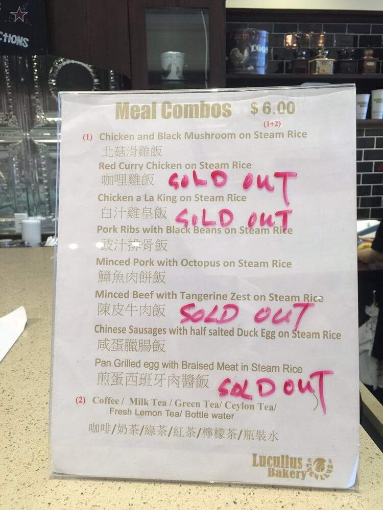 Lucullus Bakery - Markham, ON menu_pic