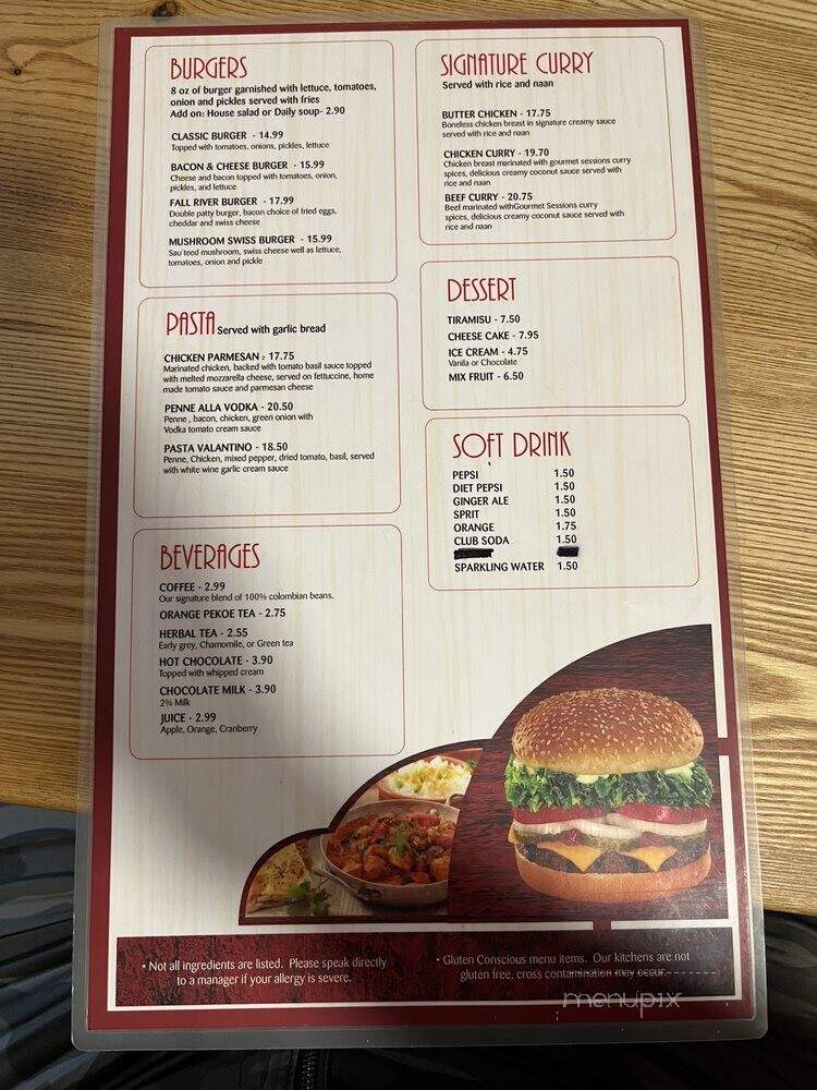 Fall River Pub & Grill - Maberly, ON menu_pic