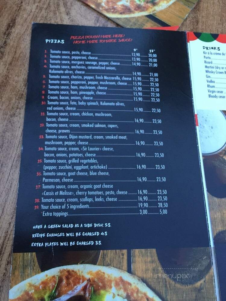 La Pizz - Quebec, QC menu_pic