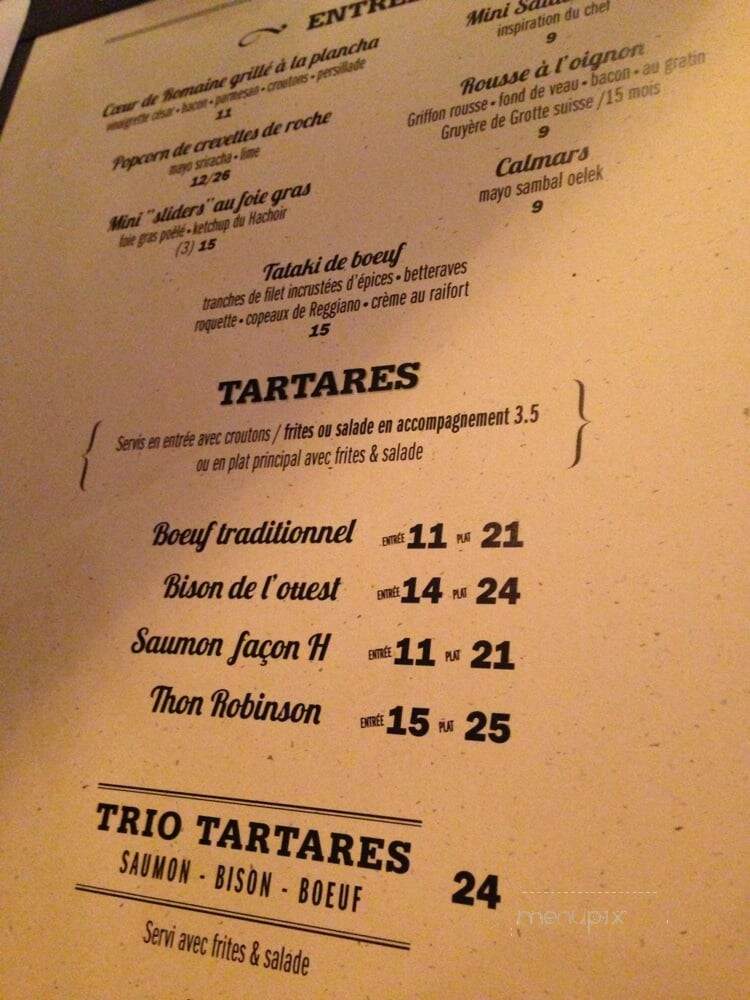 Le Hachoir - Montreal, QC menu_pic