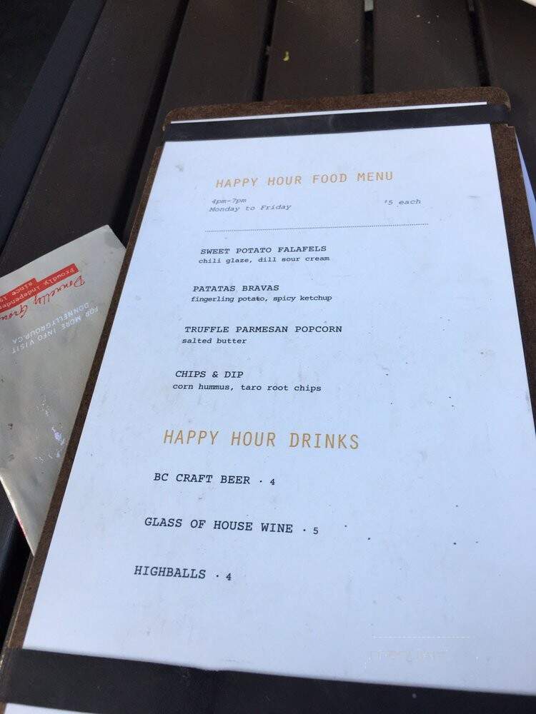 The New Oxford - Vancouver, BC menu_pic