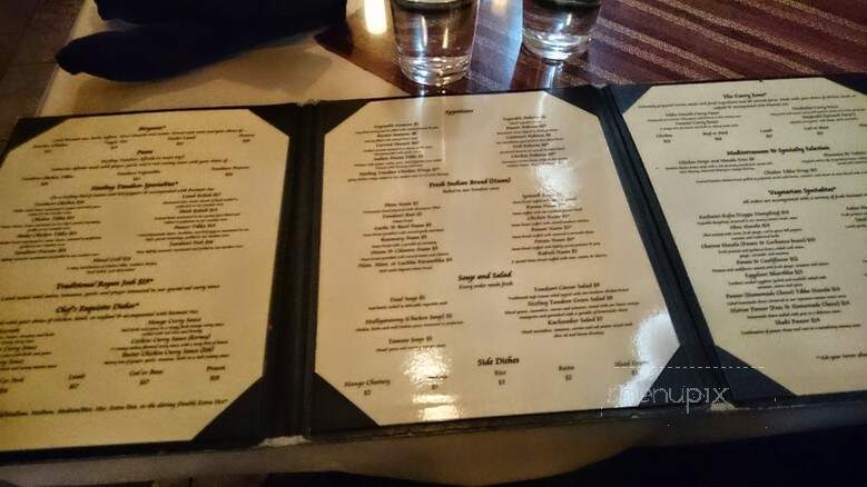 Sizzling Tandoor Restaurant - Victoria, BC menu_pic