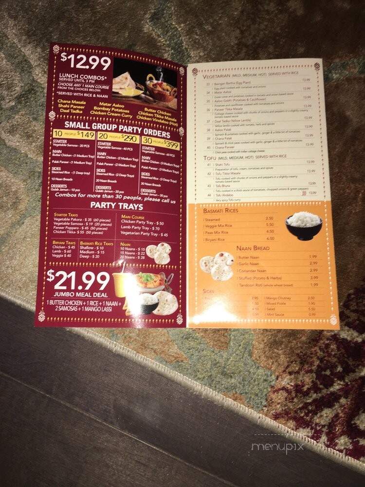 Bombay To Go - Mississauga, ON menu_pic