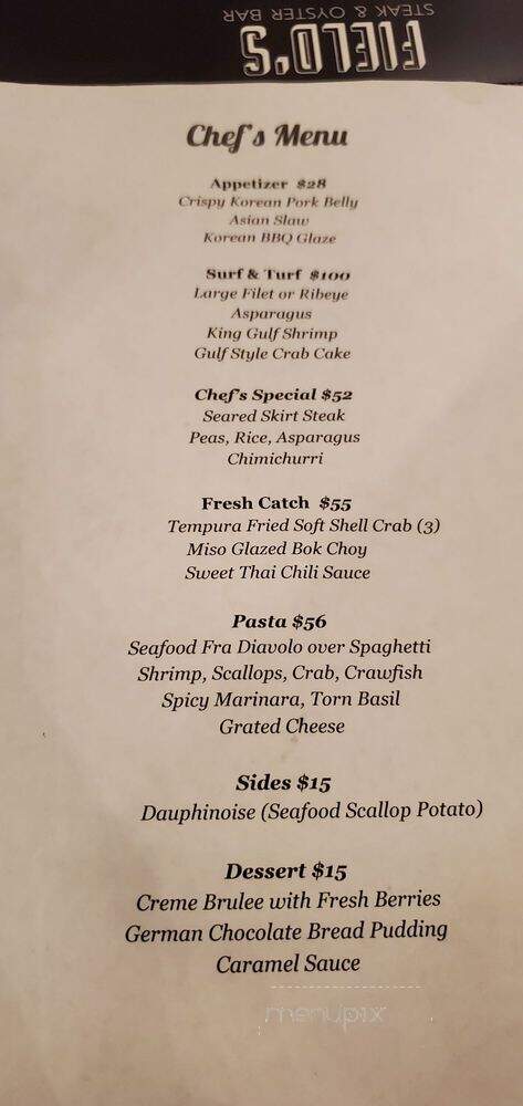 Sablo Steak Oyster Bar - Montreal, QC menu_pic