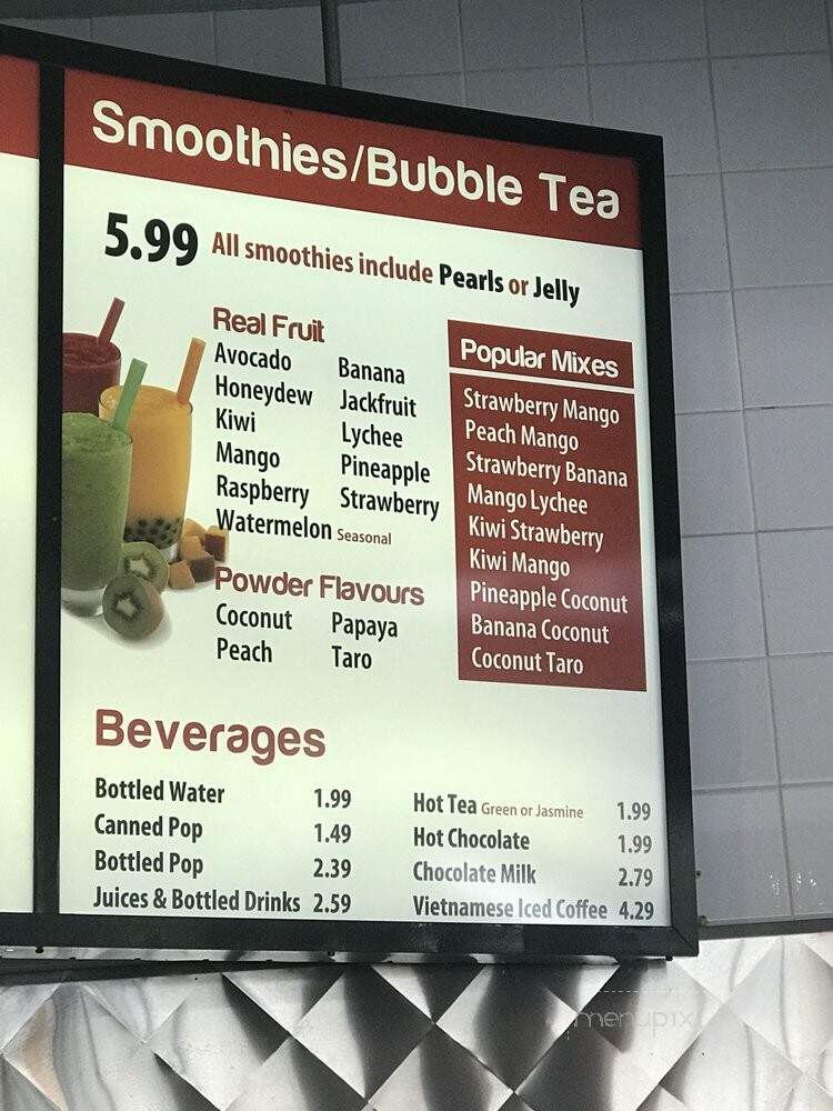 Tang Restaurant - Calgary, AB menu_pic