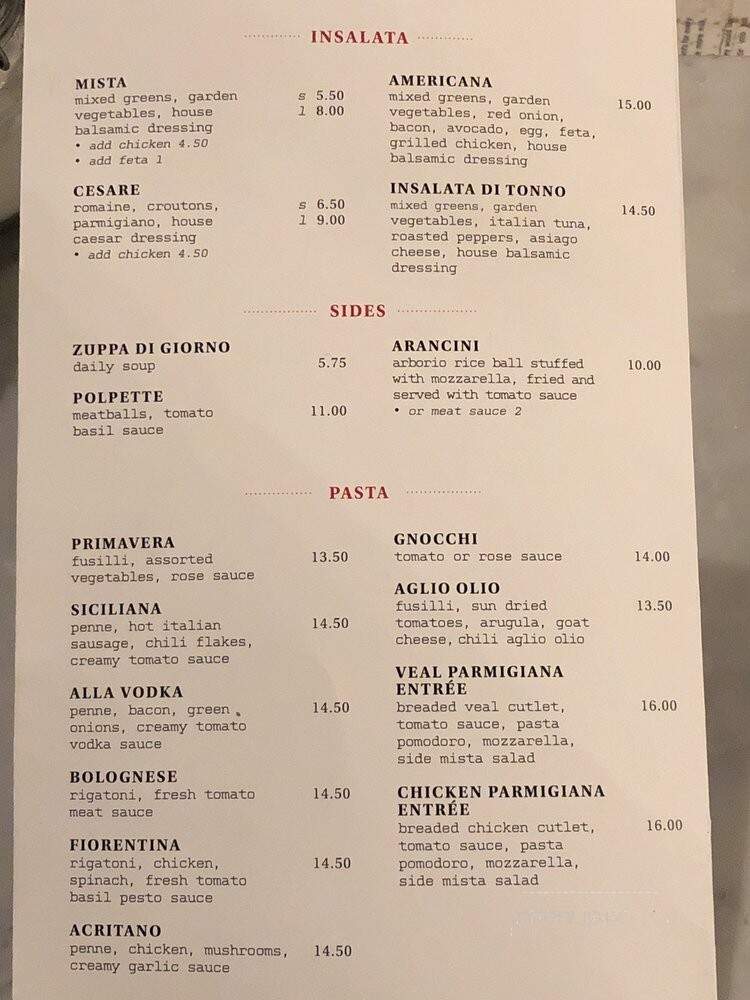 Fusaro's - Toronto, ON menu_pic