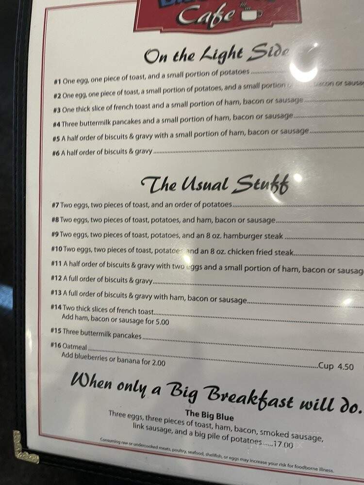 Blue Plate Cafe - Hayden, ID menu_pic
