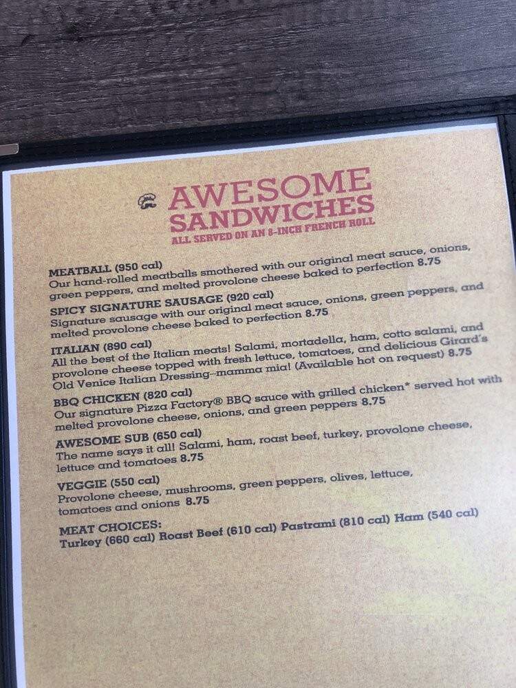 Pizza Factory - Emmett, ID menu_pic