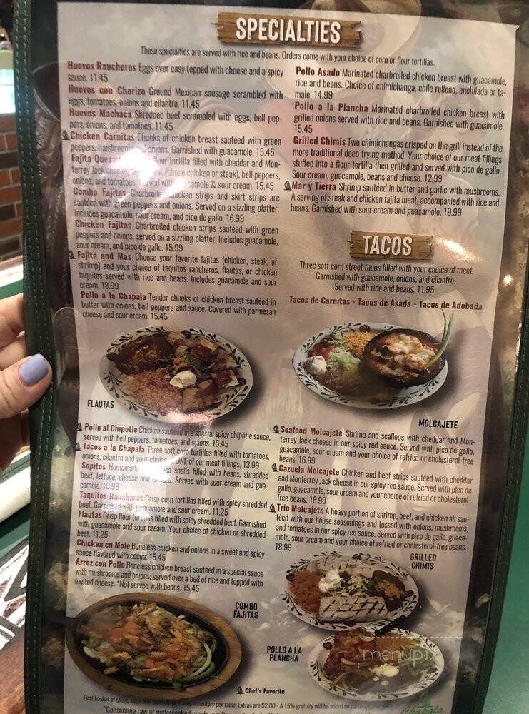 Chapala Restaurant - Boise, ID menu_pic