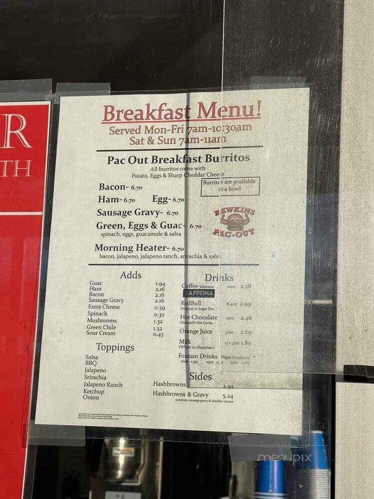 Pac-Out - Boise, ID menu_pic
