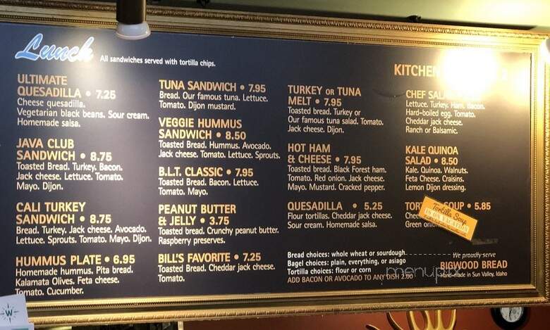 Java Downtown Boise - Boise, ID menu_pic