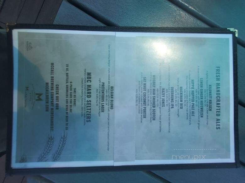 McCall Brewing Co - Mccall, ID menu_pic
